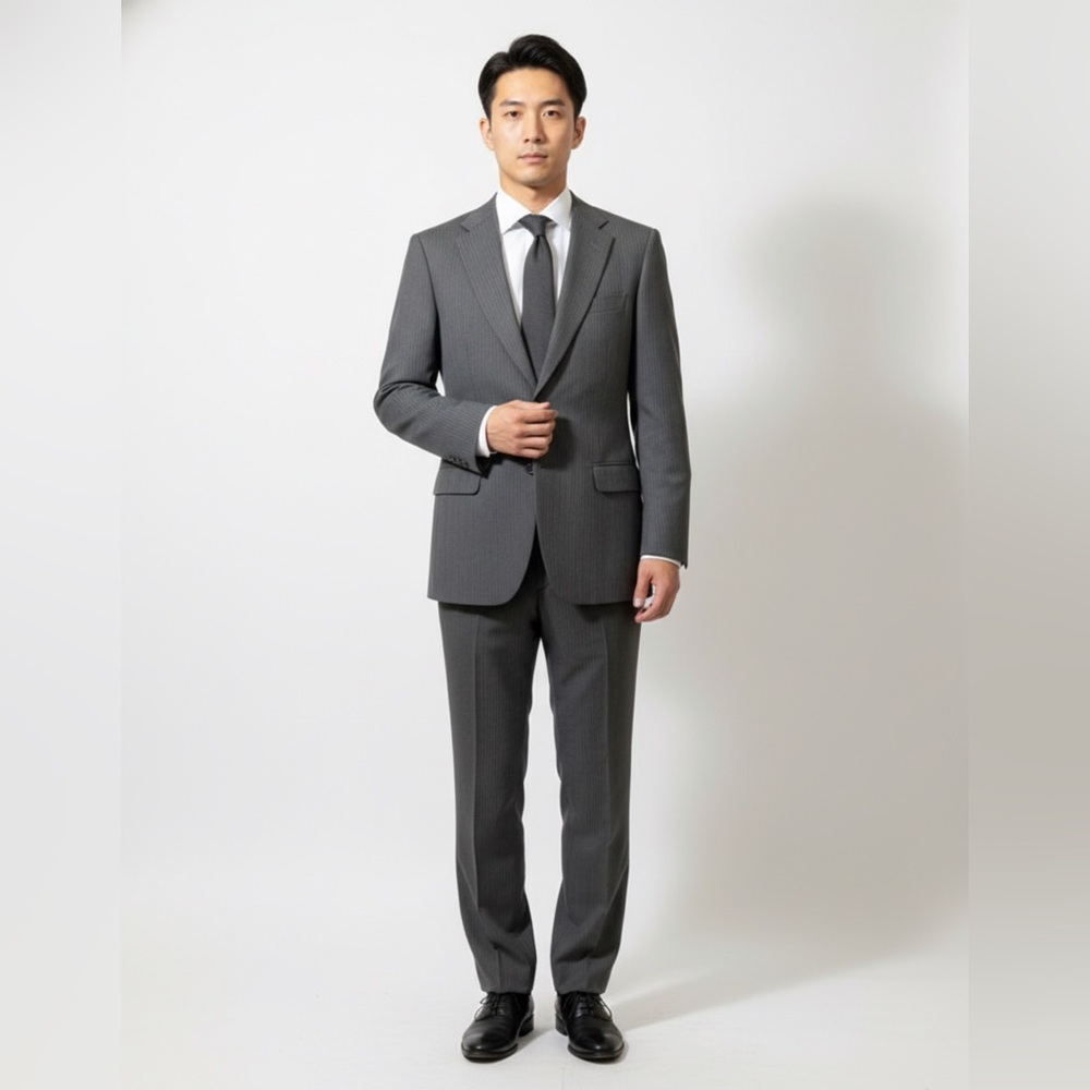 Classic Gray Pinstripe Men's Suit